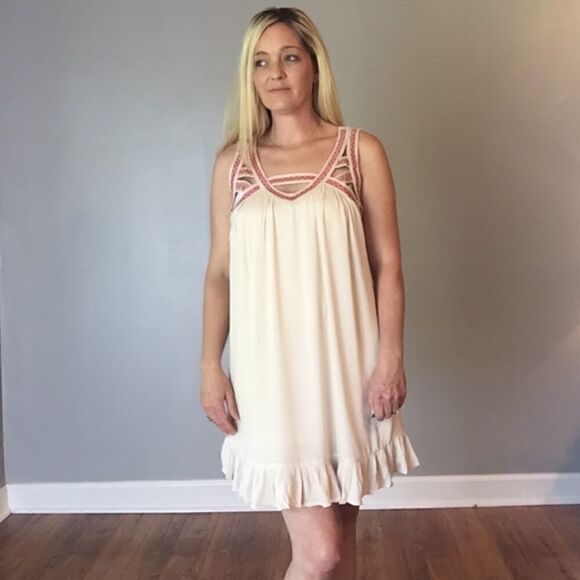 NWT Umgee Ruffle Shift Dress - Picture 6 of 7